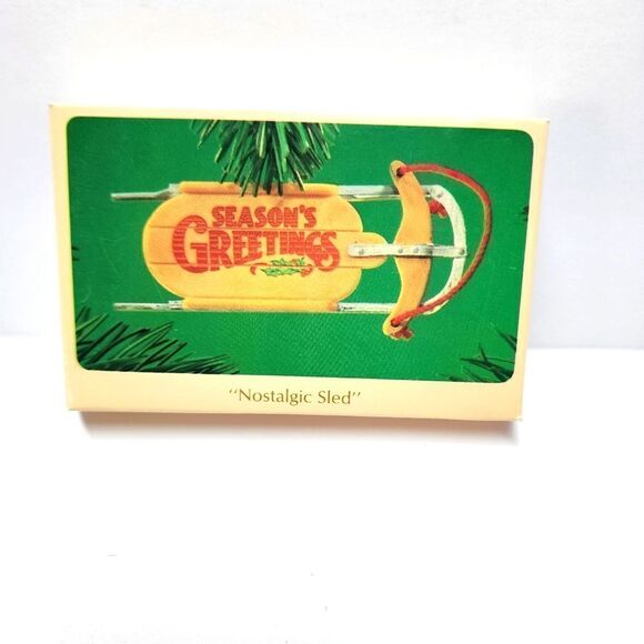 Vintage Hallmark Keepsake Christmas Ornament " Nostalgic Sled" - Picture 1 of 4